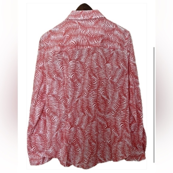 MICHAEL KORS Women’s Shacket Full Zip Long Sleeve Botanical Lightweight Size L - Picture 4 of 16